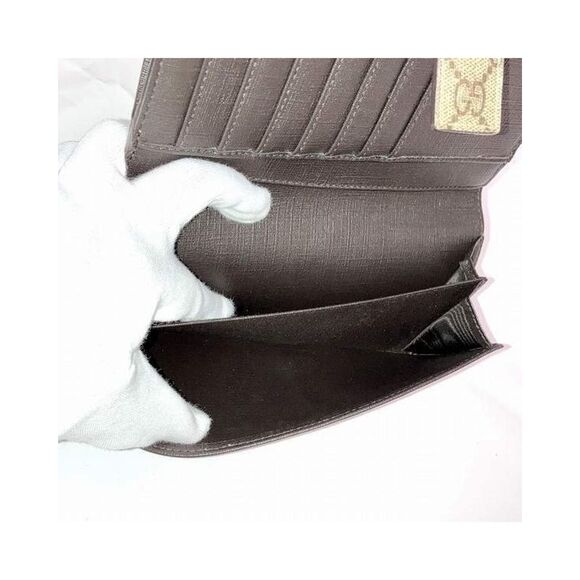 Pre Loved Gucci GG Marmont Beige Canvas Wallet Women - Picture 5 of 8